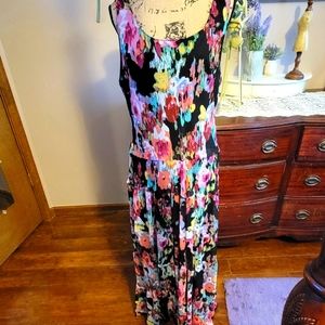 Dress Barn Print Long Lined Maxi Dress